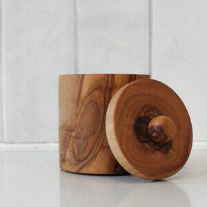 Small Olivewood Spice Jar with Lid (Brand New)